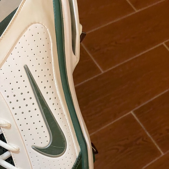 Men NIKE AIR MAX DIAMOND ELITE MTL shoe cleats spikes white green size 13.5 NEW - Picture 7 of 16